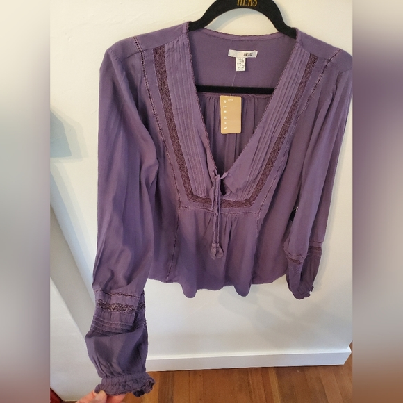 Purple Boho Tunic - amuse society-  S - Picture 3 of 4